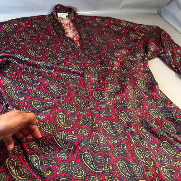 La Soie Silk Robe Sleepwear Women Paisley Intimate Long Sleeve Kimono Vintage - Picture 5 of 16